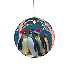 Load image into Gallery viewer, Penguin Holiday Ceramic Ornament, 4 Shapes
