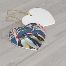 Load image into Gallery viewer, Penguin Holiday Ceramic Ornament, 4 Shapes
